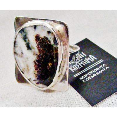 Ασημένιο (925ο) δαχτυλίδι με αστροφυλλίτη