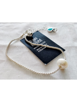 Silver (925th) bracelet with pearl