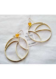 Earring ring with line