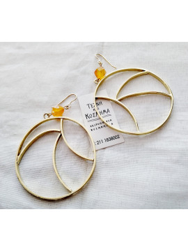 Earring ring with line