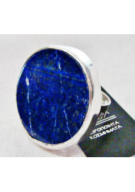 Silver (925) ring with lapis lazuli (Φ-3.7cm.)