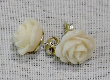 Ασημένιο σκουλαρίκι 925ο τριαντάφυλο 