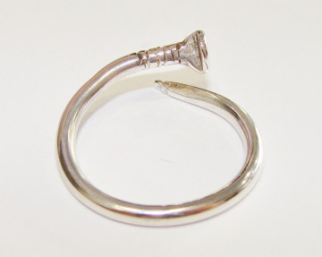 Ασημένιο (925ο) δαχτυλίδι καρφί