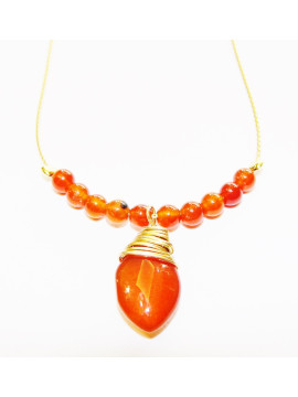 Ασημένιο μοτίφ με ορυκτό Carnelian