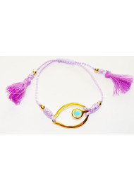 Eye Bracelet with silk thread