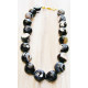 Necklace with semi-precious stones agate