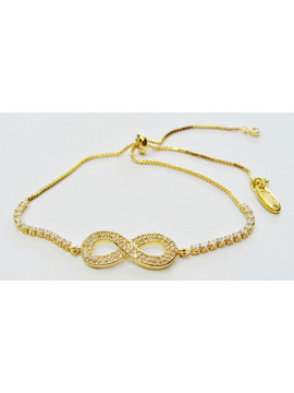 Infinite Bracelet or 8 (Strass)