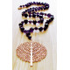 Necklace (60 cm) with amethyst (polygonal)