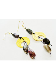 Earring with mineral jasper