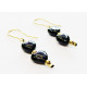 Earring with onyx