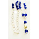 Necklace (60 cm) with blue agate