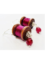 Earring wooden spool