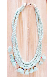 Necklace with cotton cord