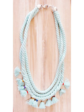 Necklace with cotton cord