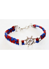 Men's Bracelet Two-Color Leather Suede