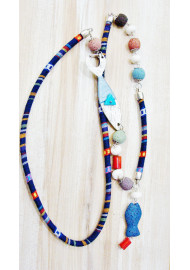 Necklace (55 cm) with mineral elements