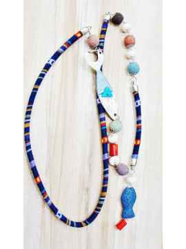 Necklace (55 cm) with mineral elements