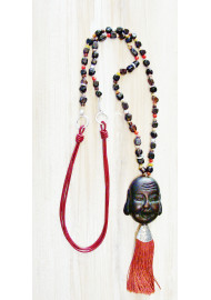 Necklace (58 cm) with mineral jade beads