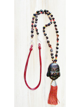 Necklace (58 cm) with mineral jade beads