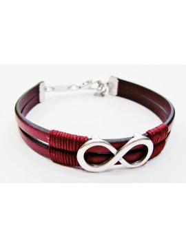 Men's Infinity Leather Bracelet