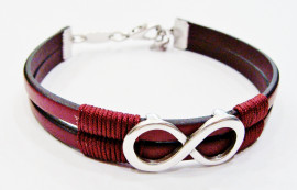 Men's Infinity Leather Bracelet
