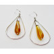 Earring with mineral agate - tear