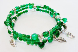 Bracelet with mineral stones and Austrian crystal in chip