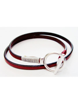 Men's leather bracelet circle