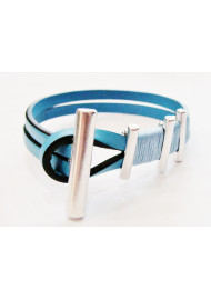 Unisex   leather bracelet bars