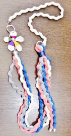 Necklace with cotton cord