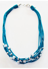 Necklace (42 cm)  with satin yarn