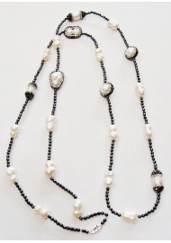 Necklace (55 cm) with baroque pearls