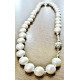 Necklace with shell pearl coin