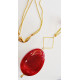 Necklace with agate ruby