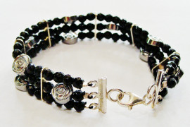 Bracelet with black onyx