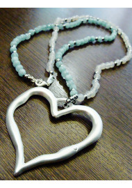 Necklace long (55 cm) heart