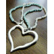 Necklace long (55 cm) heart