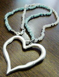 Necklace long (55 cm) heart