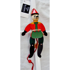 Easter candle 32 cm clown - puppet