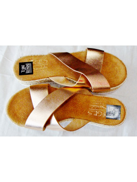 Sandal leather platform