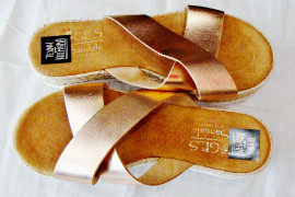 Sandal leather platform