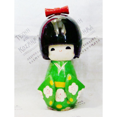 Ιαπωνική (Kokeshi Dolls) ξύλινη κούκλα (12 εκ ύψος) 