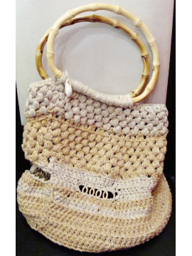 Knitted Satin (1)  - Cotton Yarn Bag.