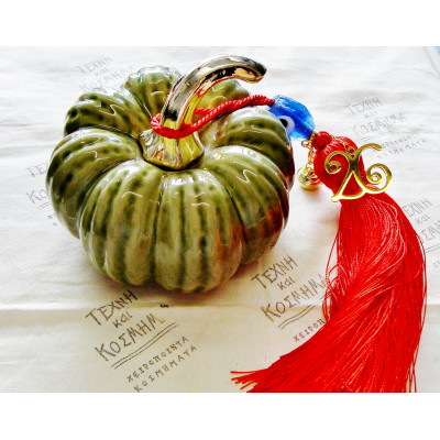 Κολοκύθα κεραμική - γούρι 26