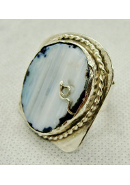 Silver (925o) ring with mineral stones
