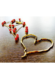 Necklace (60 cm) long - heart