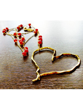 Necklace (60 cm) long - heart