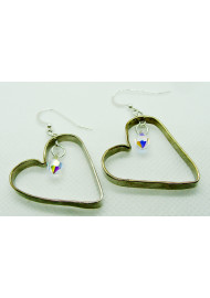 Heart earring with PRECIOSA crystal