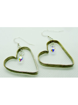 Heart earring with PRECIOSA crystal
