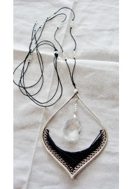 Silver necklace with preciosa